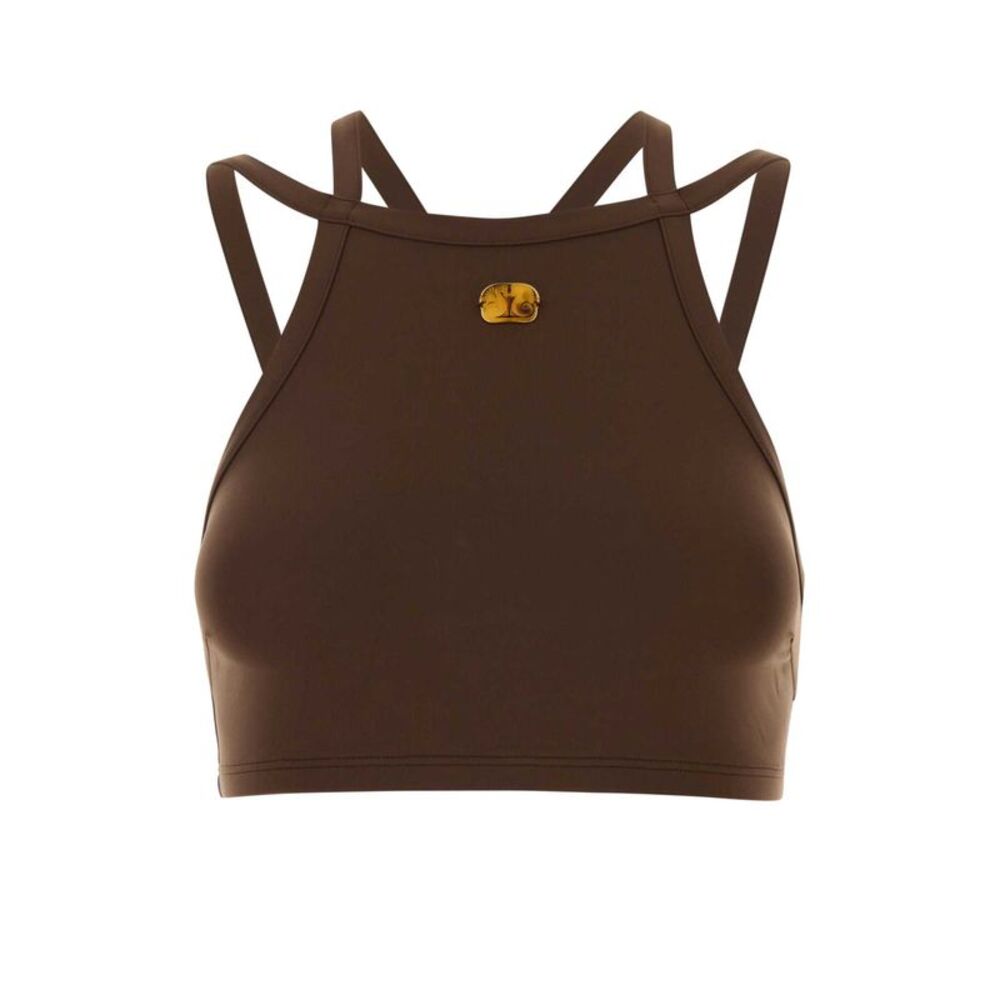 Blaze Women Brown Stretch Nylon Neely Bikini Top
